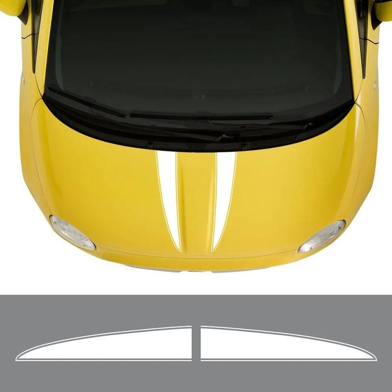Car Hood Bonnet Stickers Stripes Styling Vinyl Film Decals for Fiat 500 Abarth 595 Auto Body Decoration Tuning Accessories