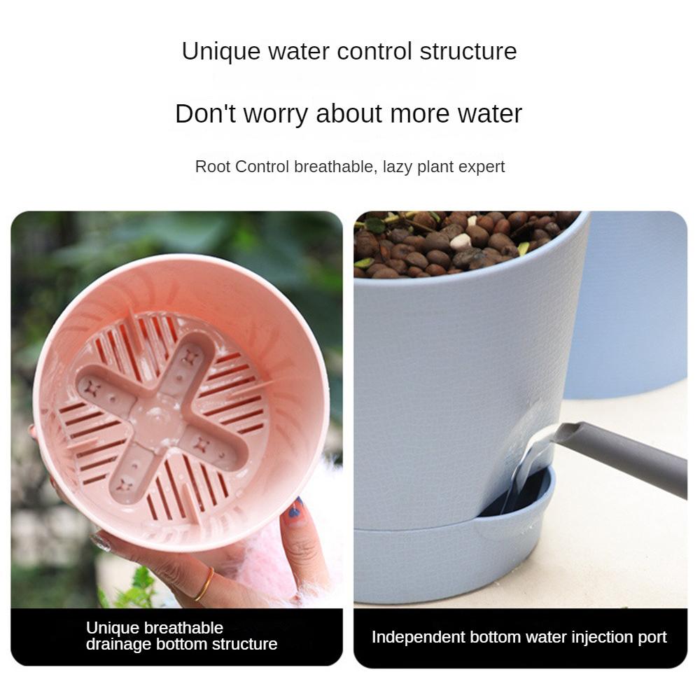 Цветочный горшок со съемным дном Легкий материал Светло-голубой Товары для дома Дышащий цветочный горшок Дышащий цветочный горшок