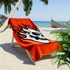 Flaming Skull Design Towel Beach Towel Quick-drying for Travel Outdoor Sports Jogging Beach and Swimming