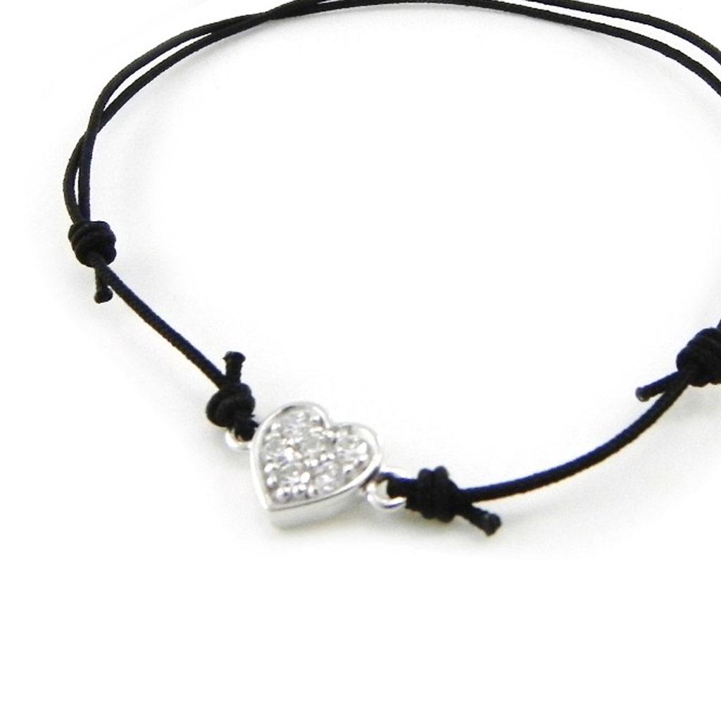 Les Trésors De Lily [I9111] - Серебряный браслет "Любовь" черное серебро (родиевое покрытие) - 6х10 мм