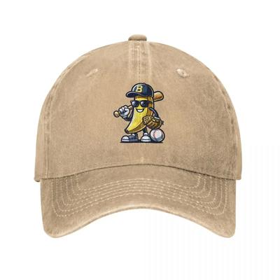 Кепка-бейсболка Banana Playing Baseball Fruit Lover, винтажная, потертая, унисекс, для тренировок на открытом воздухе