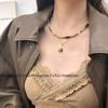 2024 Fashion Tiger Eye Stone & Metal Beaded Necklace - Chinese Style Clavicle Jewelry for Women