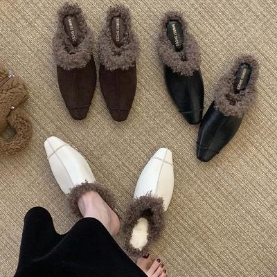 Туфли на платформе женские 2025 новые сумка с одним педалем голова полушлепанцы мягкая подошва Бокен ленивые сандалии верхняя одежда женская обувь