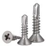 Phillips Flat Head Blue Zinc Plated Stainless Steel Self-Drilling & Self-Tapping Screws M3.9-M5.5
