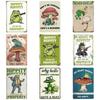Funny Frog Mushroom Positive Quote Vintage Metal Sign Do What Makes You Happy Creativity Sign for Home Bedroom 8x12 Inch