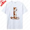 Fashion Vintage Calvin and Hobbes Tees Cotton Unisex TShirt Funny Nostalgia Old School Style 90s Cartoon Anime Graphic T Shirts