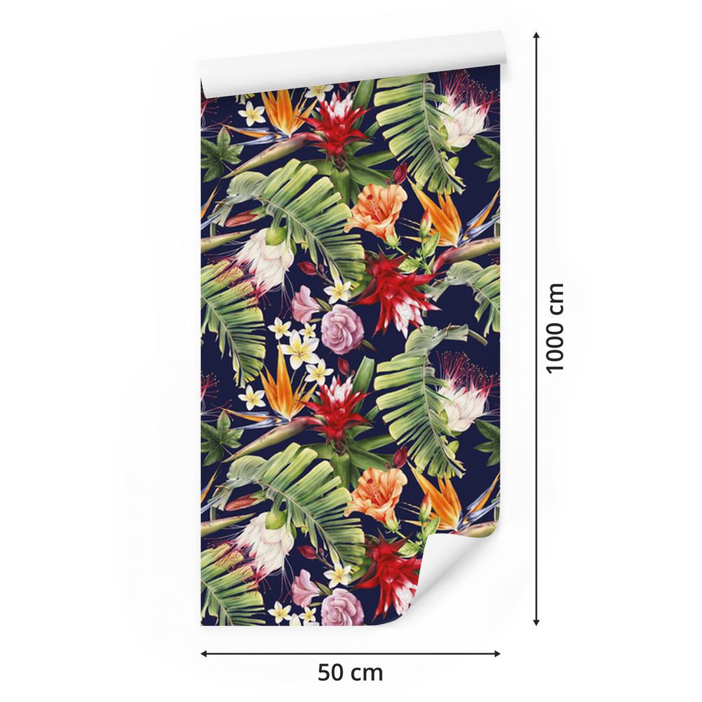 Wallpaper Various Flowers for Living Room and Bedroom 50x1000