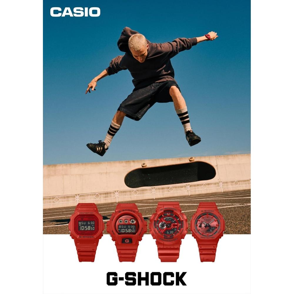 CaSio Men S Dw 5600rrb 4jf Red Black Watch