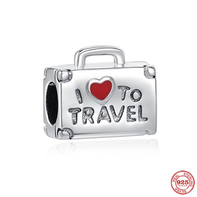 925 серебряных модных очаровательных бусин для оригинального браслета DIY ювелирных изделий