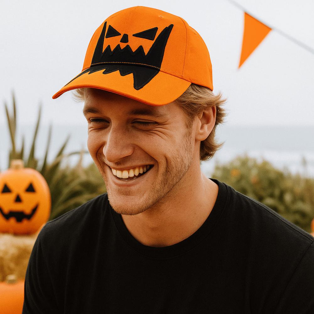 UV Protection Halloween Baseball Cap Lightweight Sunshade Cap Fashion Pumpkin Embroidery Hat Party