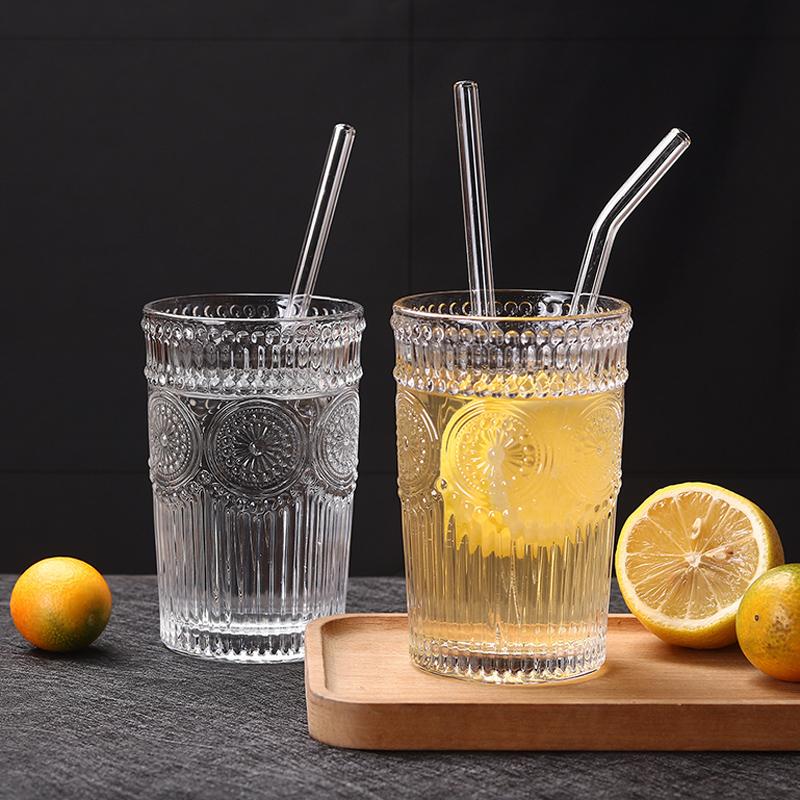 12Pcs Clear Glass Straws Reusable Drinking Straws 8 Inch Glass Tubes Smoothie Cocktail Straw Glasses Bar Accessories for Drinks