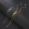 Браслет со знаком бесконечности из Skyrim, женский, минималистичный, геометрический символ, двухслойная бусинная цепочка, украшение для пары, подарок