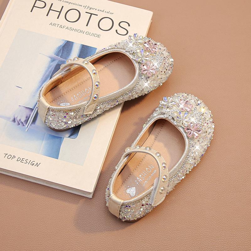 Princess Crystal Soft Sole Shoes for Girls Spring Toddler Baby Girl Dress Shoes