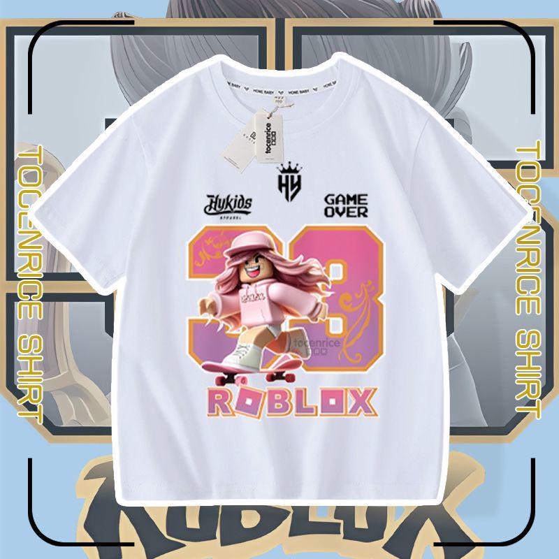 Roblox Периферия Унисекс Свободная Повседневная Футболка