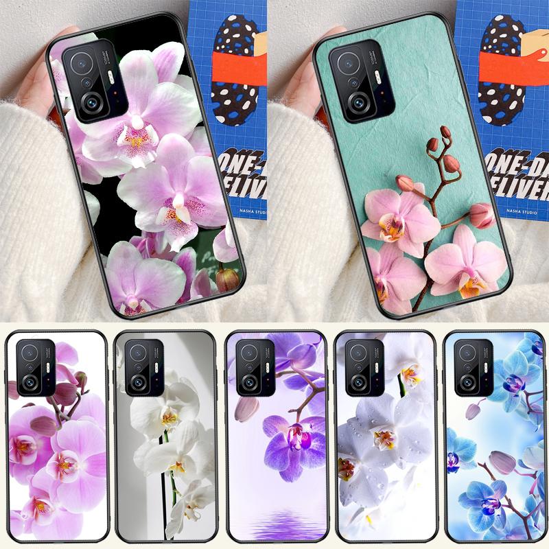 Цветной чехол с цветами орхидеи для Xiaomi 14 Ultra 13 11T 12T 13T 14T Pro POCO X6 X7 Pro X3 X5 F3 F5 F6 M6 Pro
