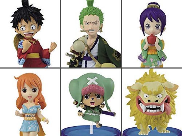 Мировые Коллекционные Фигурки One Piece Страна Вано 1 Полный Набор из 6 [A Луффи / B Зоро / C Тама / D Нами / E Чоппер / F Кома Тиё]