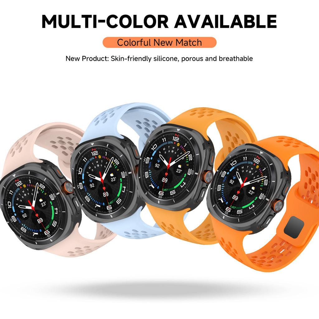 Soft Breathable Silicone Band for Samsung Galaxy Watch 7 Ultra 47mm Sports Loop Strap No Gaps Bracelet for Galaxy Ultra 2025