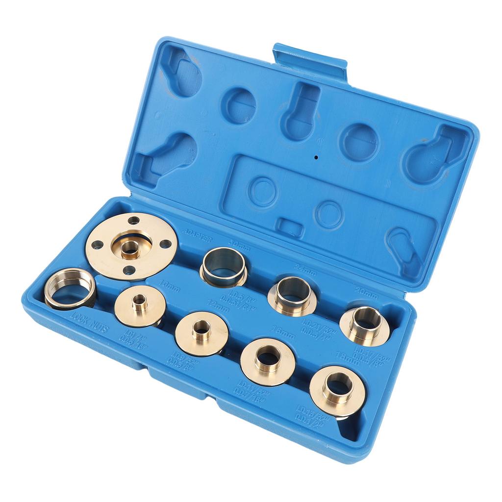 11 Piece Router Guide Kit Brass Efficient Long Lasting Router Template Guide for Woodworking