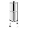Gravity-fed Water Filter System, 2.25G 304 Stainless-Steel Countertop Filtration System, Reduces Lead and up to 99% of Chlorine, with 2 Activated