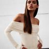 Amazon's explosive one-word shoulder jumpsuit, European and American sexy slim-fitting long-sleeved jumpsuit, the source is directly from the 