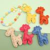98mm Handmade PU Leather Giraffe Charm Pendant for DIY Keychain Bag Charm Craft Making Supply