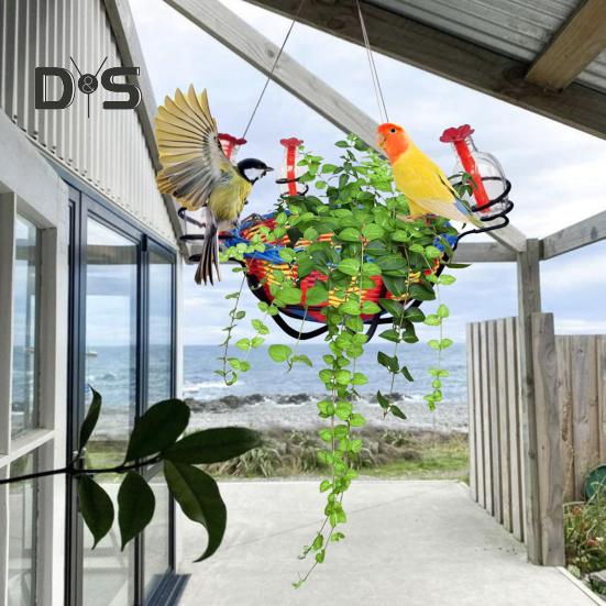 Кормушка для колибри Креативный дизайн из ротанга Большая вместимость Легко наполнять Простая установка Подвесная кормушка для колибри с водой