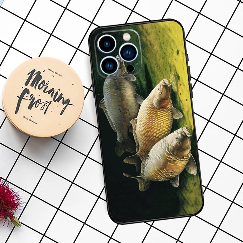 Рыбалка на карпа Чехол Для iPhone 16 15 14 11 12 13 Pro Max Mini X XR XS Max 7 8 16 15 Plus Чехол Funda