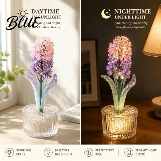 Ручная поделка Гиацинт DIY Набор для бисероплетения 3D Цветок из бисера Набор для рукоделия Набор для изготовления Цветочный тематический набор для детей, взрослых, начинающих