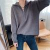 Hirsionsan Zipper Turn-down Collar Autumn Sweaters Women Cashmere Soft Loose Solid Female Knited Pullovers 2021new Thick Jumper