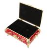Vintage Jewelry Box Glossy Exquisite Rust Resistant Rose Relief Design Jewelry Storage Box