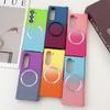 CHAOYIDIAN Gradient Dual Color Magnetic Liquid Silicone Phone Case for Samsung Galaxy Z Fold 7 6 5 4 Zfold3 Case Charging Cover