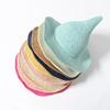 Children Fashion Summer Straw Braided Wide Brim Beach Hat Foldable Peaked Cap