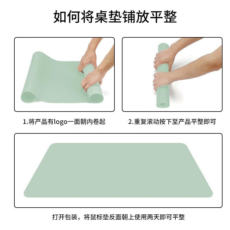 Mouse Pad, Extra Large Desk Mat, Laptop Pad, Keyboard Mat, Home Writing Desk Pad, Waterproof Mat, Simple Leather, Dirt-Resistant, Mint Green, 100*50cm