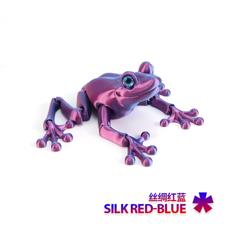 3D Печать Фигурки Лягушек Животные Игрушки Многосуставные Подвижные Игрушки-Антистресс Симуляция Глаз для Домашних Аксессуаров Декор Комнаты Подарки Детям