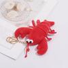 Cute Red Crab Plush Keychain Cartoon Lobster Doll Bag Pendant Charm Gift