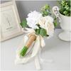 1PC Artificial Rose Flower Bridal Bouquets Wedding Bouquets for Bride Bridesmaids for Wedding Prom Ceremony Homecoming Anniversary Decorations