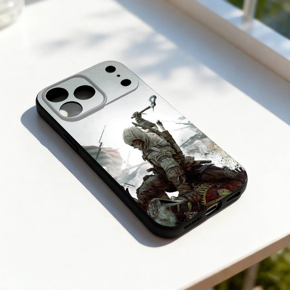 Крутой чехол для телефона A-Assassins-s C-Creed для iPhone 17,16,15,14,13,12,11,Pro,Max,Plus,E,SE4,Air,Mini Черный Мягкий Чехол