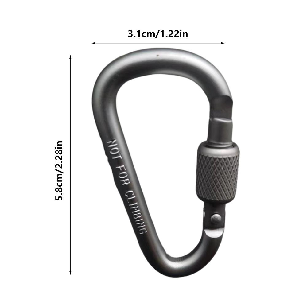 1PC Aluminum Alloy Carabiner Safety Buckle Keychain With Lock Climbing Button D-shape Carabiner Camping Hiking Hook Multi Colors