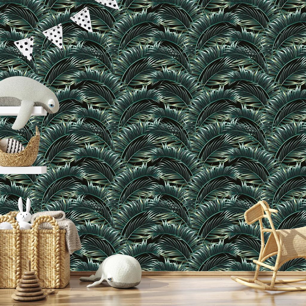 Palm Leaves Wallpaper for Living Room and Bedroom 50x1000
