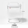 Square Clear Push-Type Storage Jar - Sealable Plastic Container for Kitchen Grains, Candy, and Fruit Powder