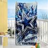 Dallas Customize Text Beach Towel Super Soft & Absorbent Ideal for Travel Outdoor Swim Pool Yoga Surf Camping Hiking Gym Gift Holiday