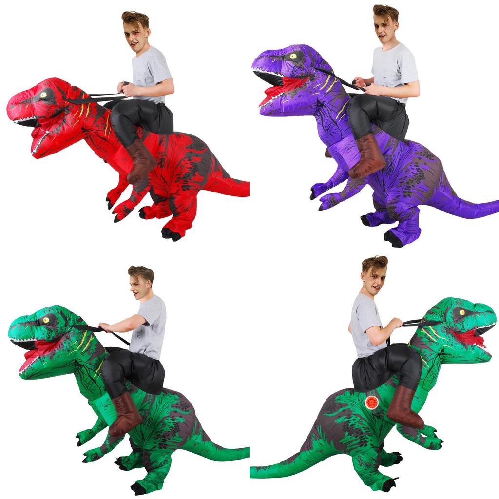 Надувной костюм динозавра Ти-рекса для взрослых из водонепроницаемого прочного полиэстера