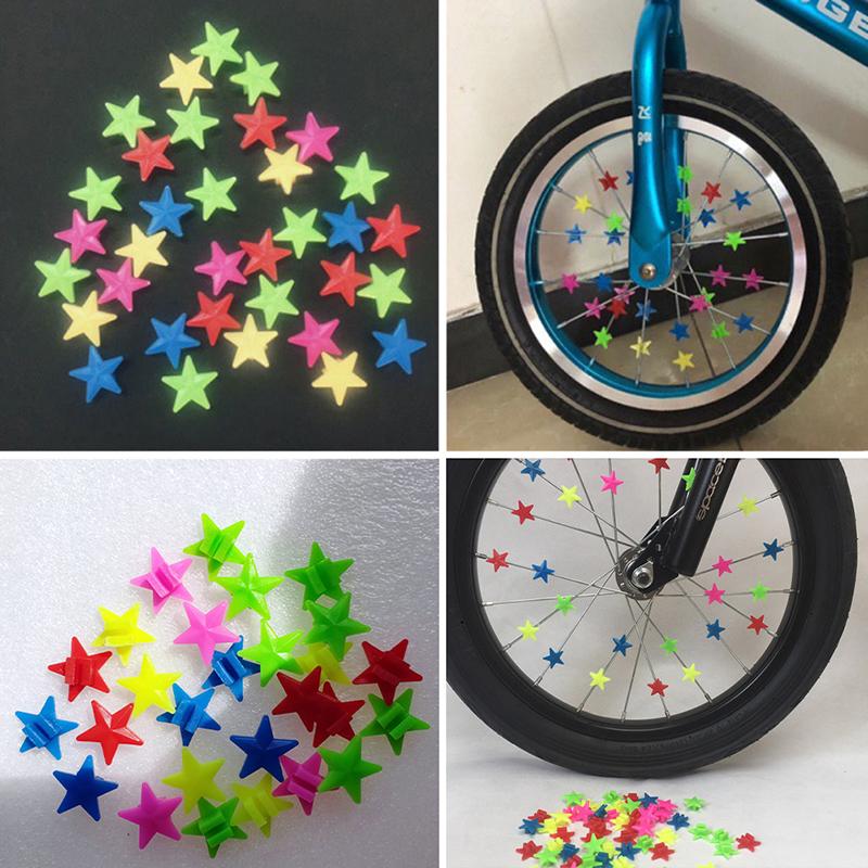 36Pcs Bicycle Wheel Spoke Plastic Beads Decoration Bike Cycling Accessories