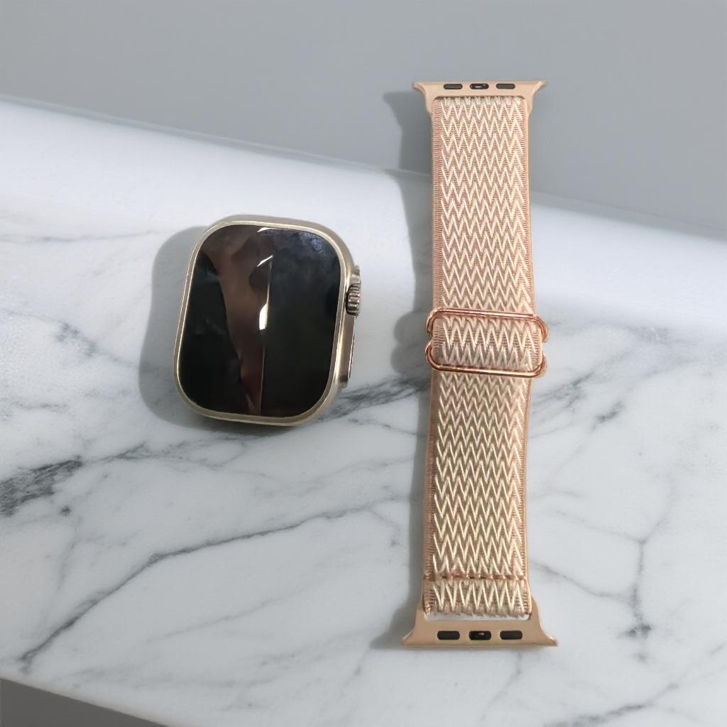 Эластичный нейлоновый ремешок для Apple Watch Series 11 10 Ultra 3/2 SE 42мм 38мм 46мм 41мм 45мм 49мм Регулируемый спортивный ремешок для женщин и мужчин