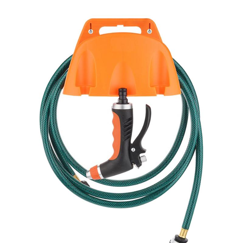 Настенный держатель для садового поливочного шланга, пластиковая стойка, органайзер для шланга с краном, держатель для хранения, инструменты для полива