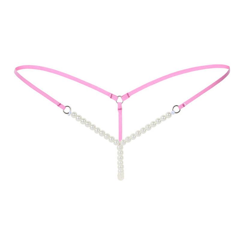 Сексуальные женские стринги с жемчугом и низкой талией, трусики с Т-образной спинкой, женское нижнее белье, стринги K127