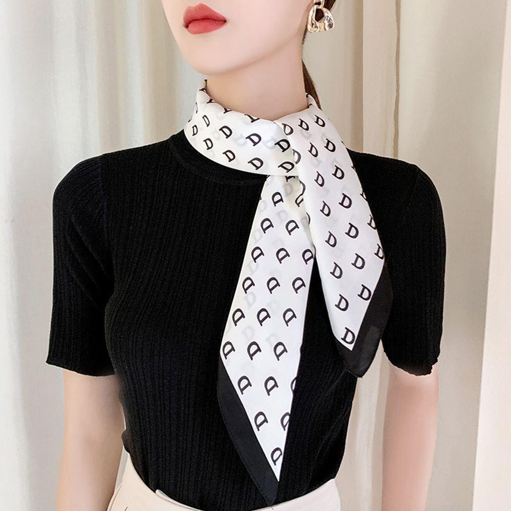 Accessories Silk Scarf Headband French Printed Scarf Korean Style Scarves Silk Scarf Female Shawl