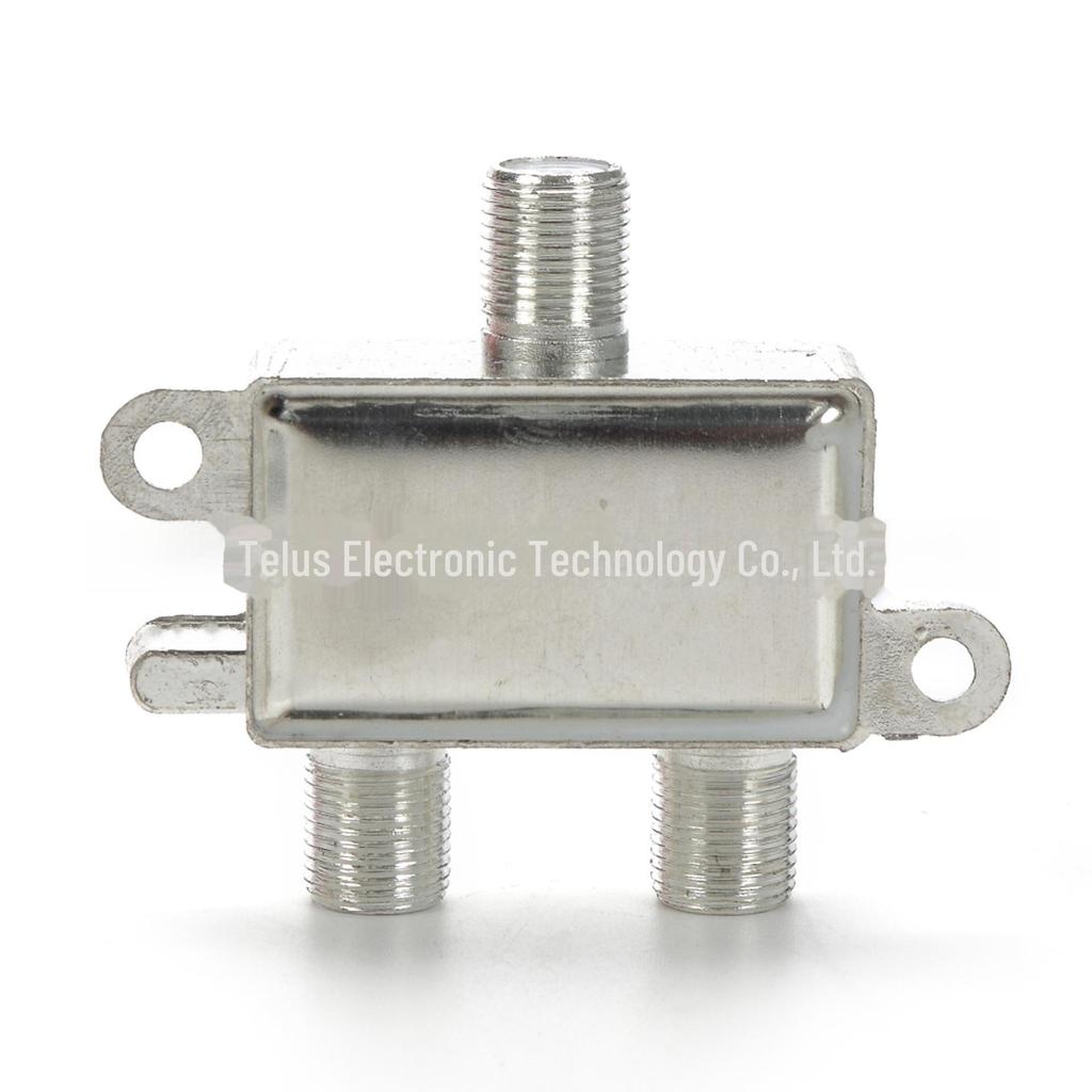 Two-Way TV Signal Splitter: 1 Input, 2 Outputs, 5-2400MHz