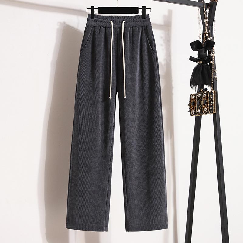 DIMANAF 2025 Осень Большой размер Брюки Харлен Новые Женские Вельветовые Модные Свободные Плиссированные Винтажные Брюки