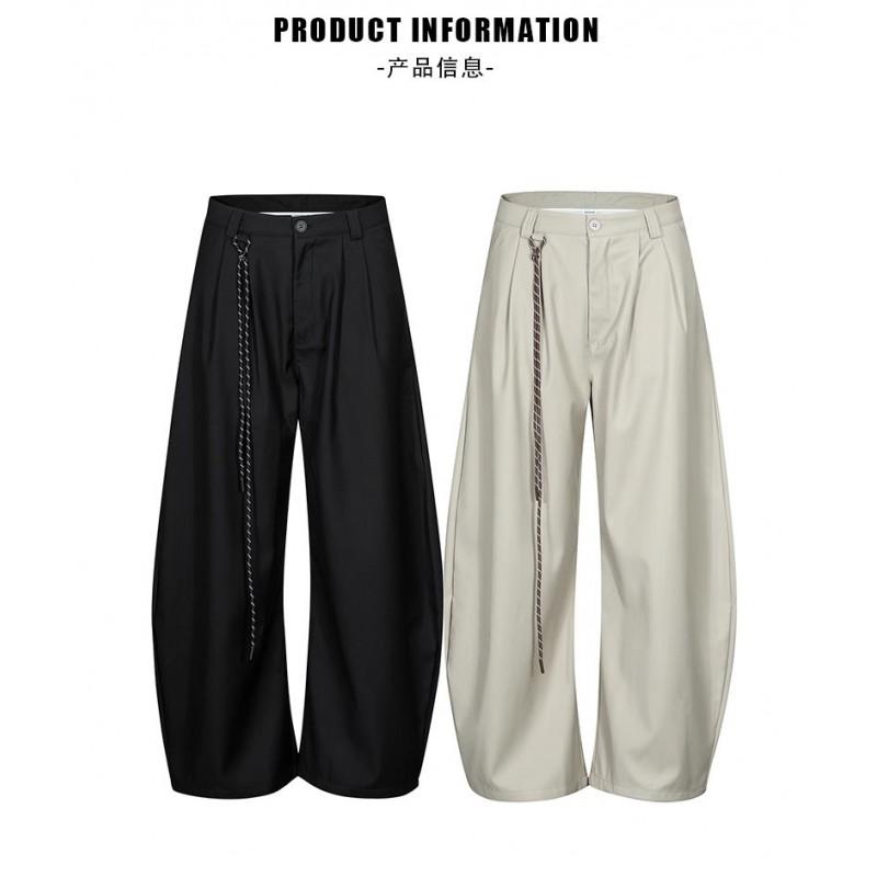 American Vintage Pleated Tapered Trousers Unisex Clean Fit Relaxed Casual Pants